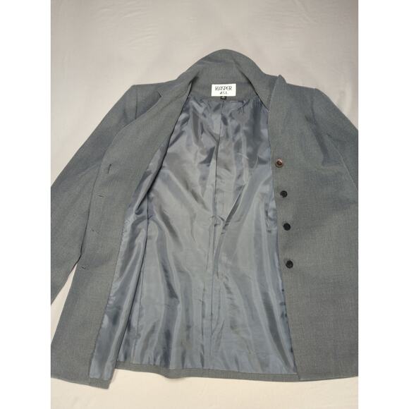 Kasper ASL Womens Blazer Gray Size 14 Career Workwear Jacket Polyester Rayon - Picture 2 of 8